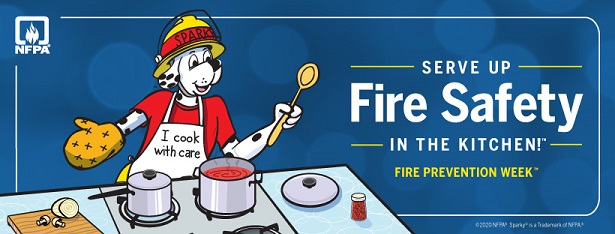 kitchen fire safety poster